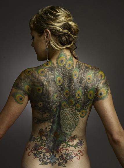 tattoos/ - Peacock back piece. - 70882